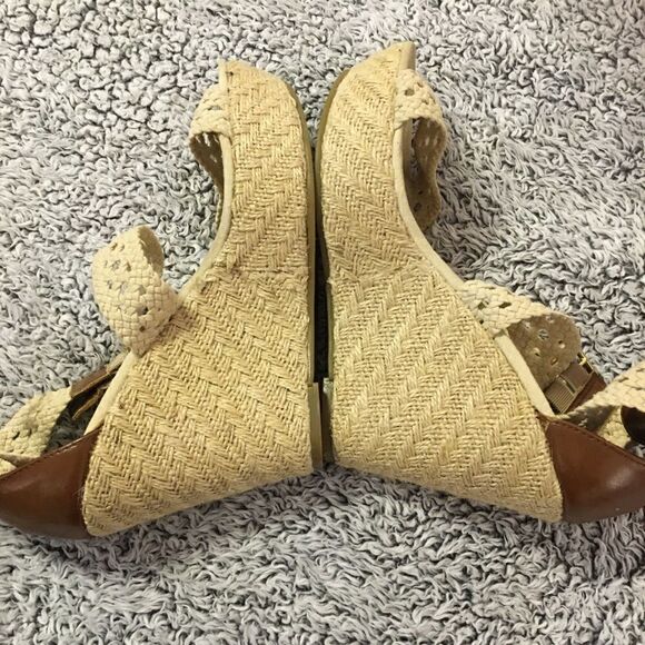 Tropical Boho Wedge Sz 10 - Picture 4 of 7